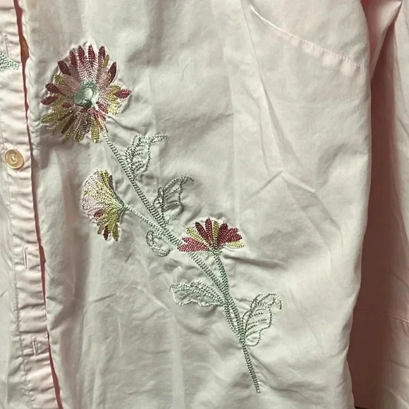 WOMENS DRAPERS & DAMON LARGE‎ PINK EMBROIDERED BUTTON DOEN SHIRT. - Picture 3 of 9